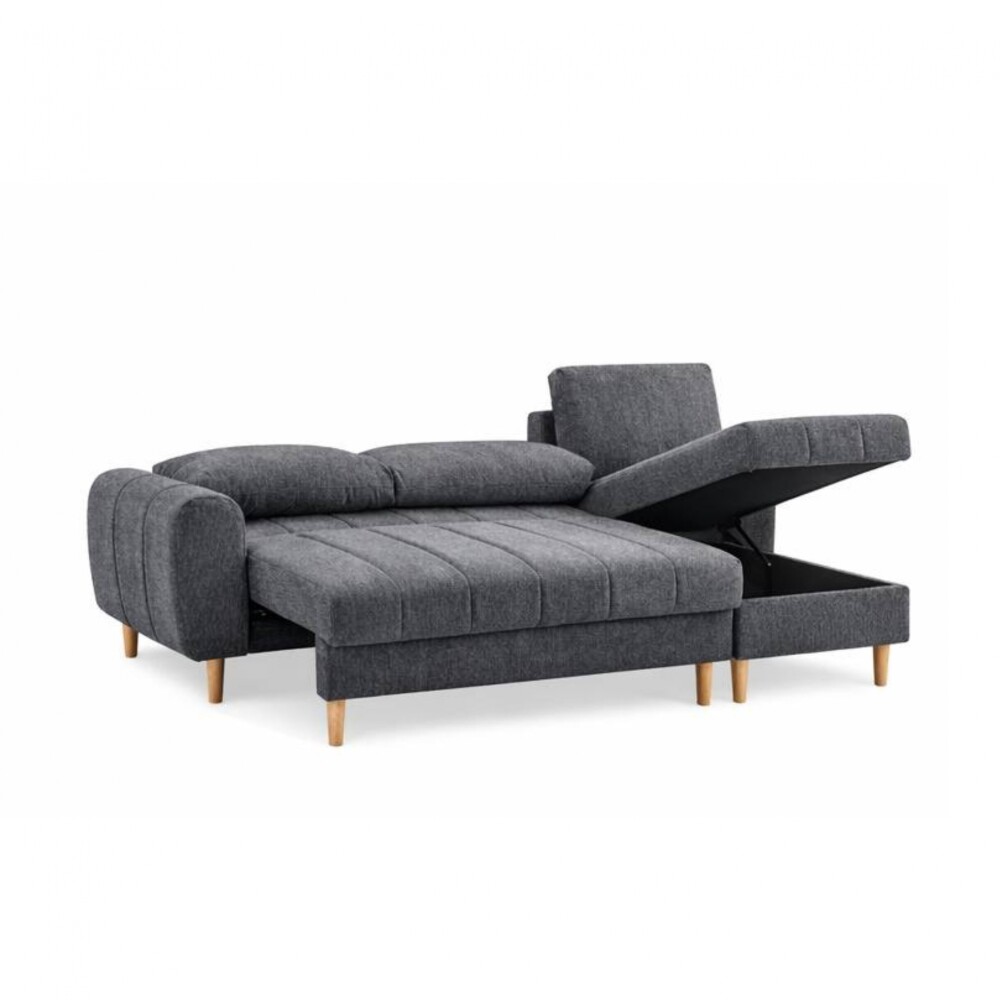 Sillón Esquinero con Baúles amplios - Amo Gris Oscuro
