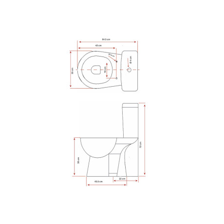 Deposito Doble Descarga Para Inodoro C8812 Blanco Brillo Dgc Linea Michigan BLANCO