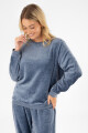 Pijama leopard fleece Azul