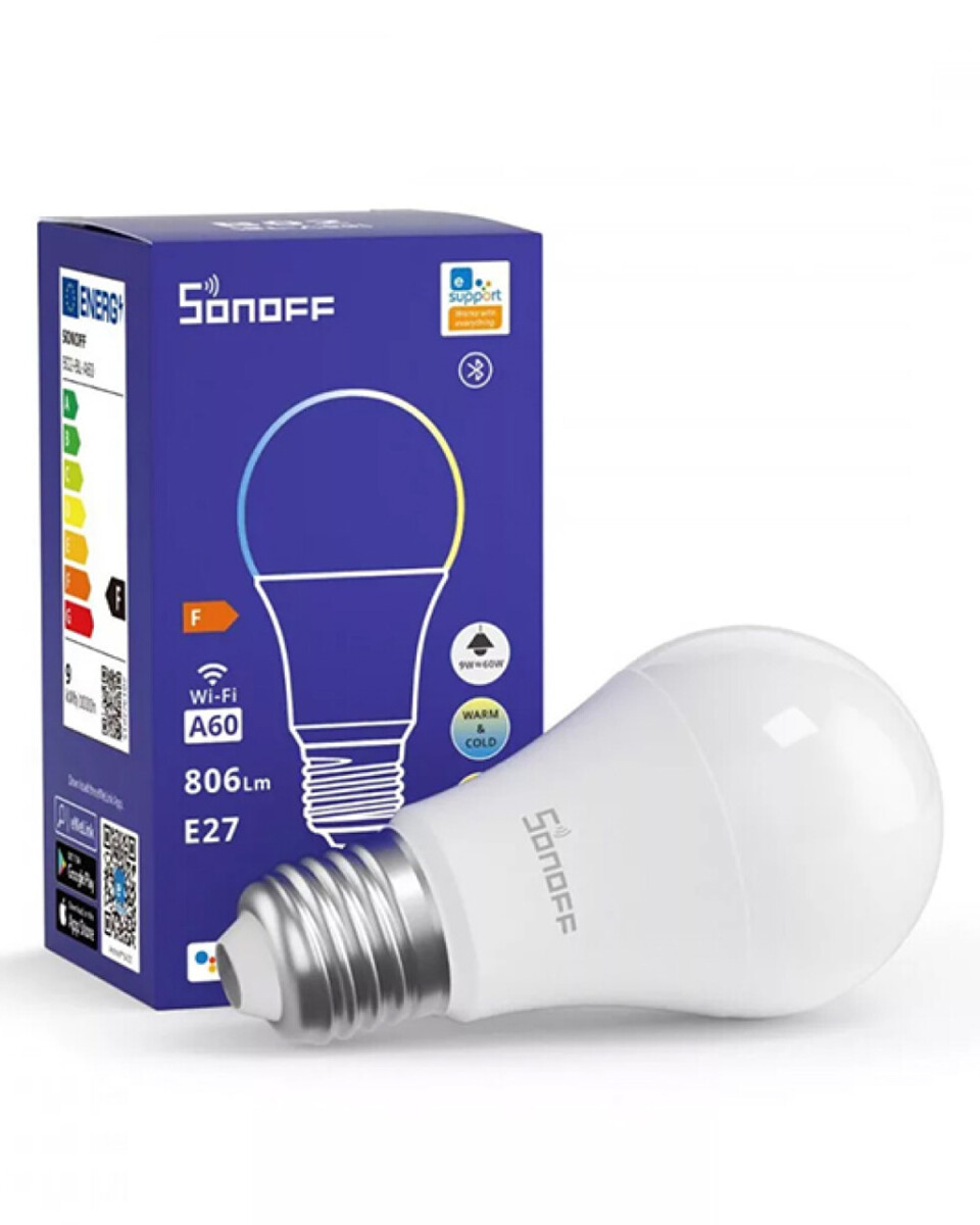 Bombilla Lámpara Luz LED Inteligente WiFi Sonoff A60 Luz Blanca o Cálida Rosca E27 9W 