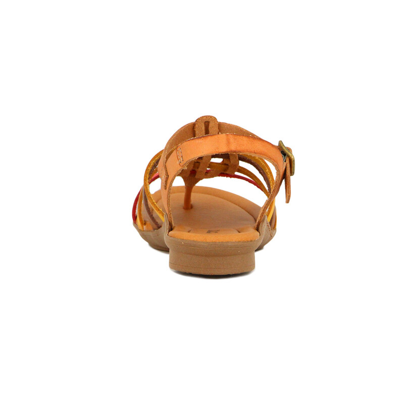 Country Sandalia Tiras Combinadas C/pulsera Canela-mix