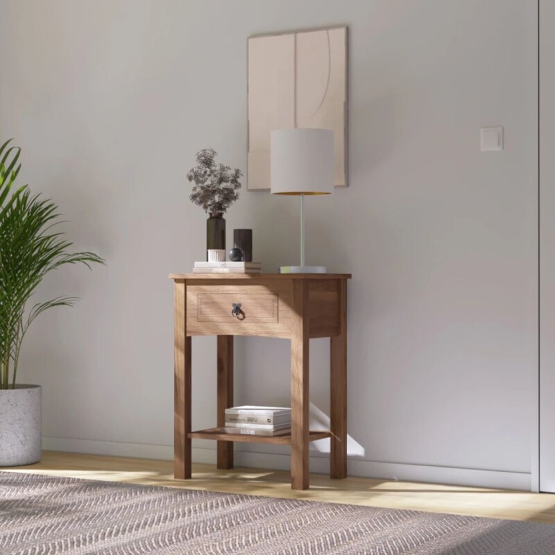 Consola 1 Cajón Mesa de luz Sommier - Linea Mexicana Nogal Consola 1 Cajón Mesa de luz Sommier - Linea Mexicana Nogal