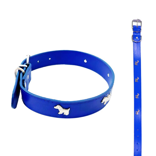 Collar Para Perros Perritos 45x2cm Varios Colores Color azul