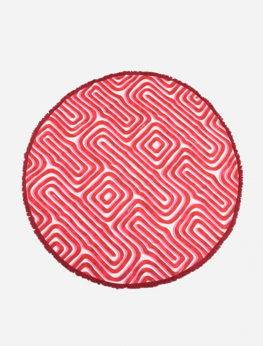 Pareo circular con estampa - multicolor 