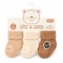 Set x3 medias 0 a 6 meses little & loved beige