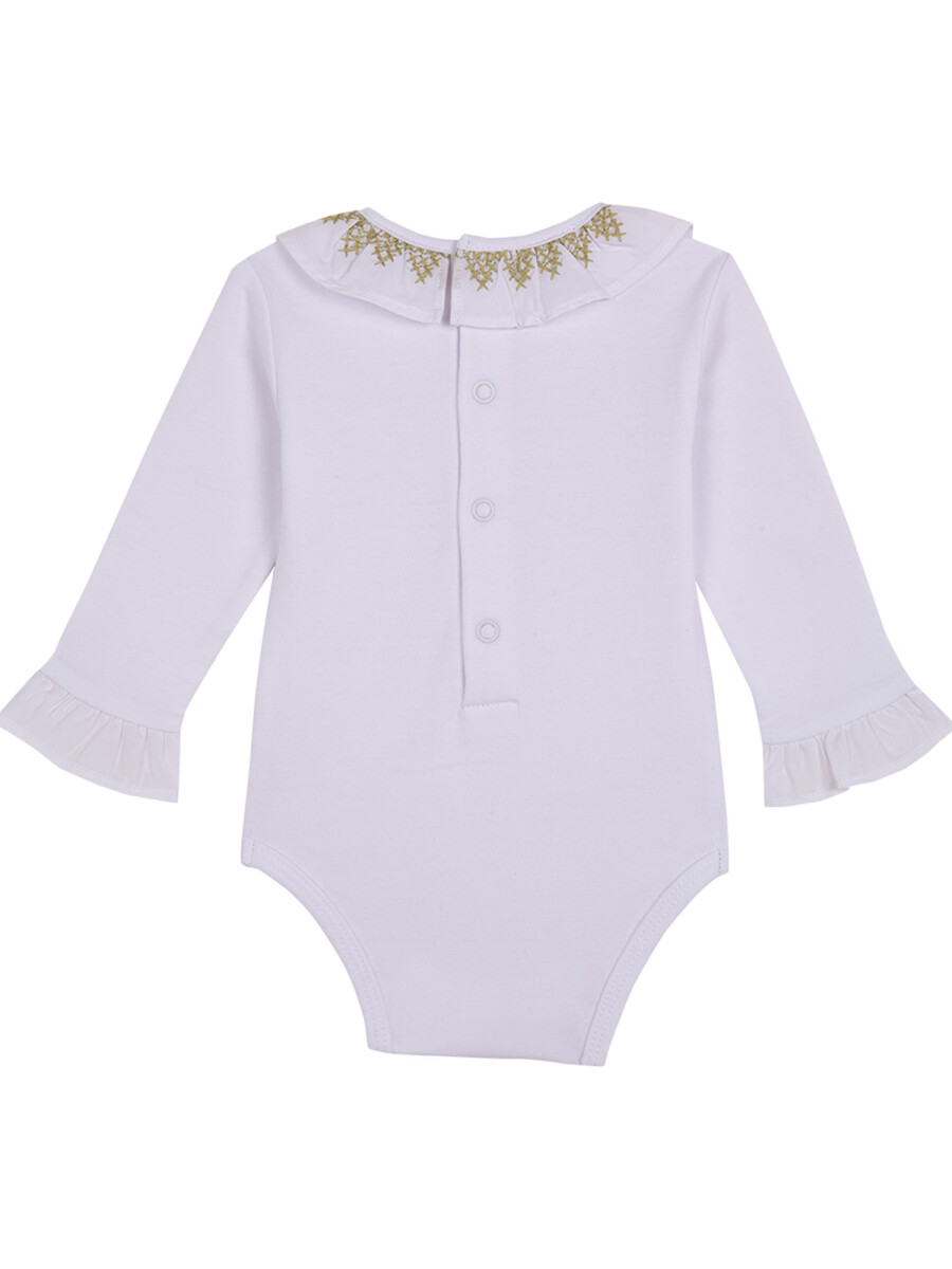 Body Manga Larga Con Blanco Optico