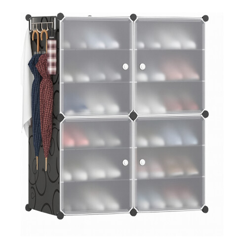 Zapatera Organizador Ropero Estanteria Con Puertas Zapatos Imback PLC001 Negro Zapatera Organizador Ropero Estanteria Con Puertas Zapatos Imback PLC001 Negro