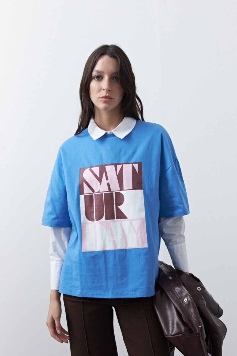 REMERA ERICA PRINTED Azul Regata