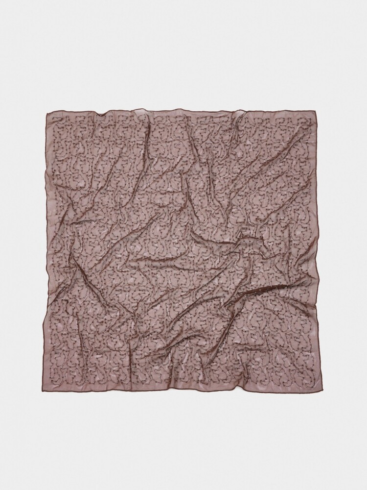 Pañuelo Multifuncional Con Abalorios marron