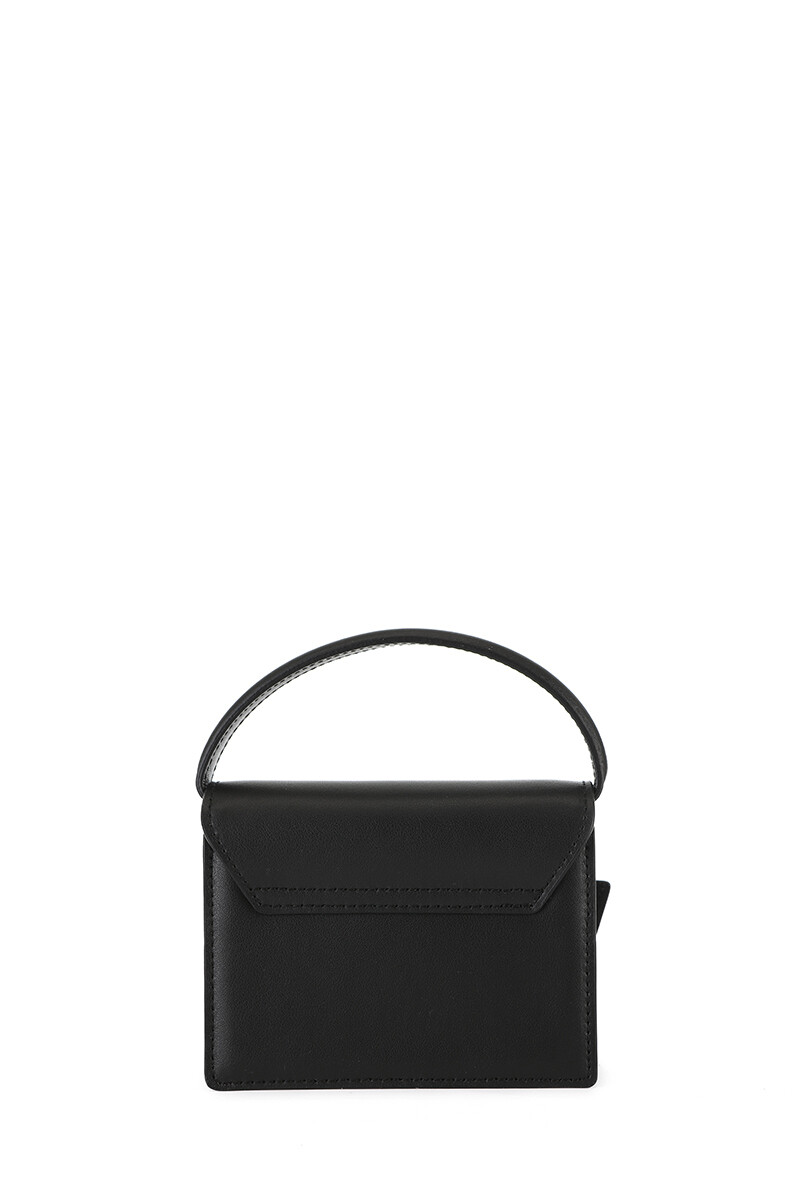 MINI CARTERA DE CUERO Negro