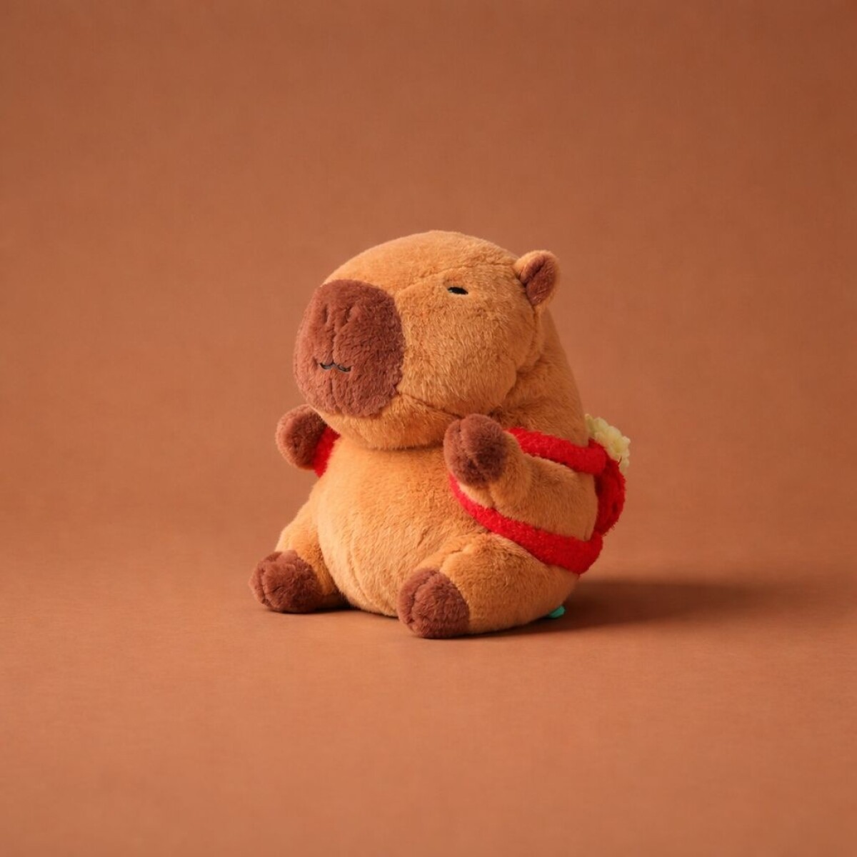 PELUCHE DE 23 CM (MOCHILA DE CAPIBARA MARRÓN CON PATATAS FRITAS) 