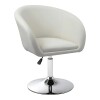 Silla Taburete Butaca con Respaldo en Cuero Lumax Modelo Stella Beige