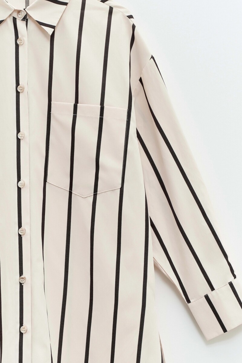 VESTIDO CAMISERO Crema