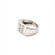 Anillo En Platino Con Importante Brillante Central Navette Anillo En Platino Con Importante Brillante Central Navette