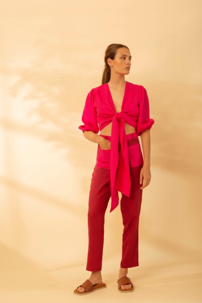 PANTALON AVA CORDEROY SS23 Bordeaux Y F