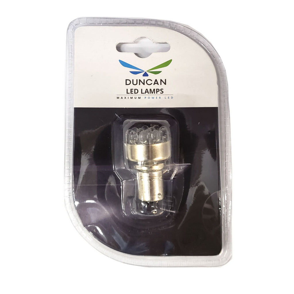 LAMPARA - P21/5W 12V 12 LED FLASH ROJO BLISTER X1 DUNCAN