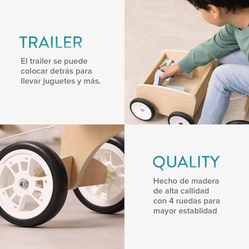 Buggie de madera con trailer Buggie de madera con trailer