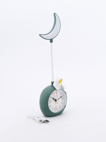 RELOJ CON LAMPARA LUNAR VERDE