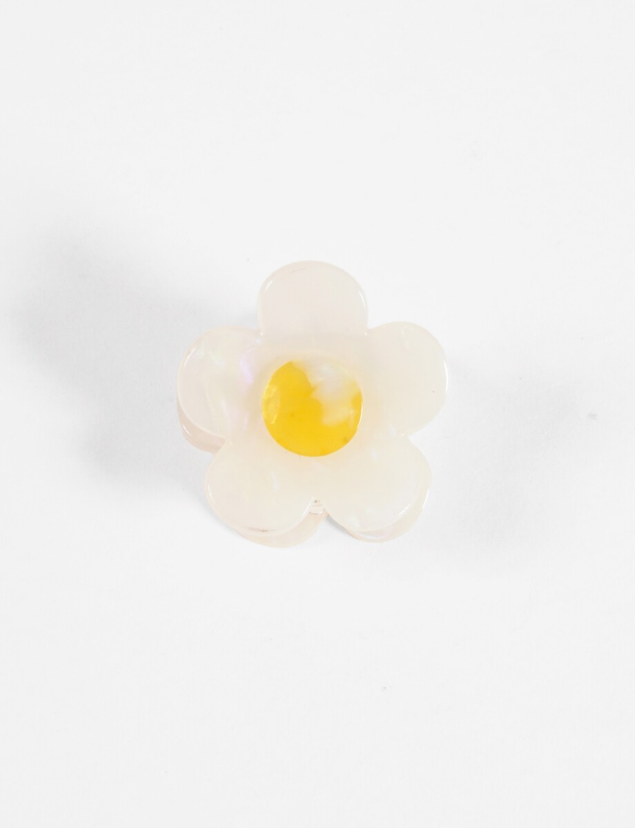 Broche margarita - blanco 