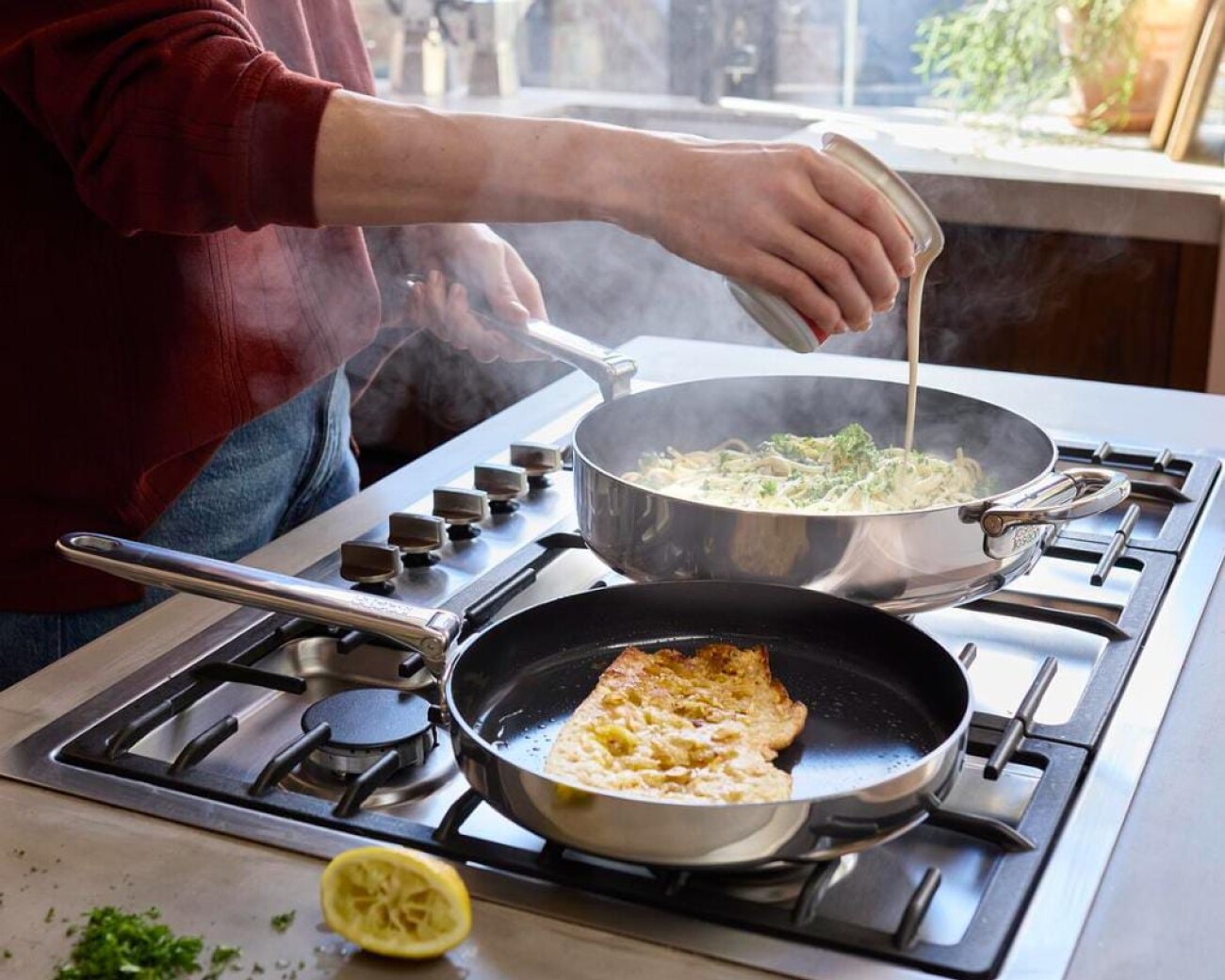 Set de 2 Sartenes Space Steel 24 cm y 28 cm Joseph Joseph Set de 2 Sartenes Space Steel 24 cm y 28 cm Joseph Joseph