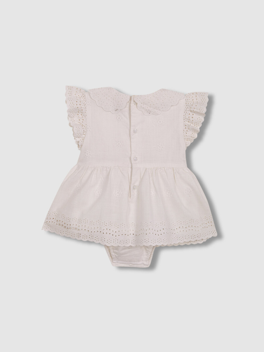 Rana Con Maxi Volante En Cintura Blanco
