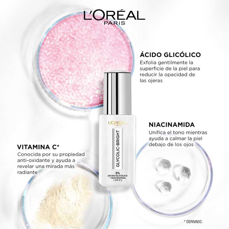 L'oreal Paris Glycolic Bright Eye Serum Anti Ojeras L'oreal Paris Glycolic Bright Eye Serum Anti Ojeras