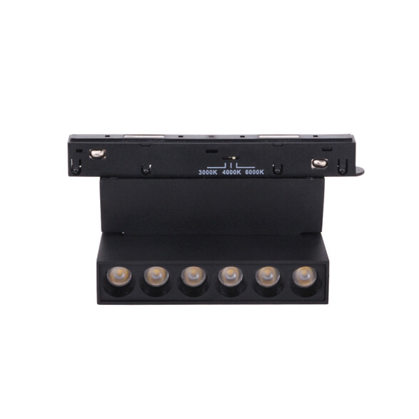 Spot Led rect p/riel magnet. 6W 420lm 3tonos 24° ZU0550