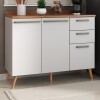 Bajo mesada - 2 Puertas 3 Cajones Blanco Cinamomo