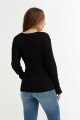 Sweater cuello redondo NEGRO