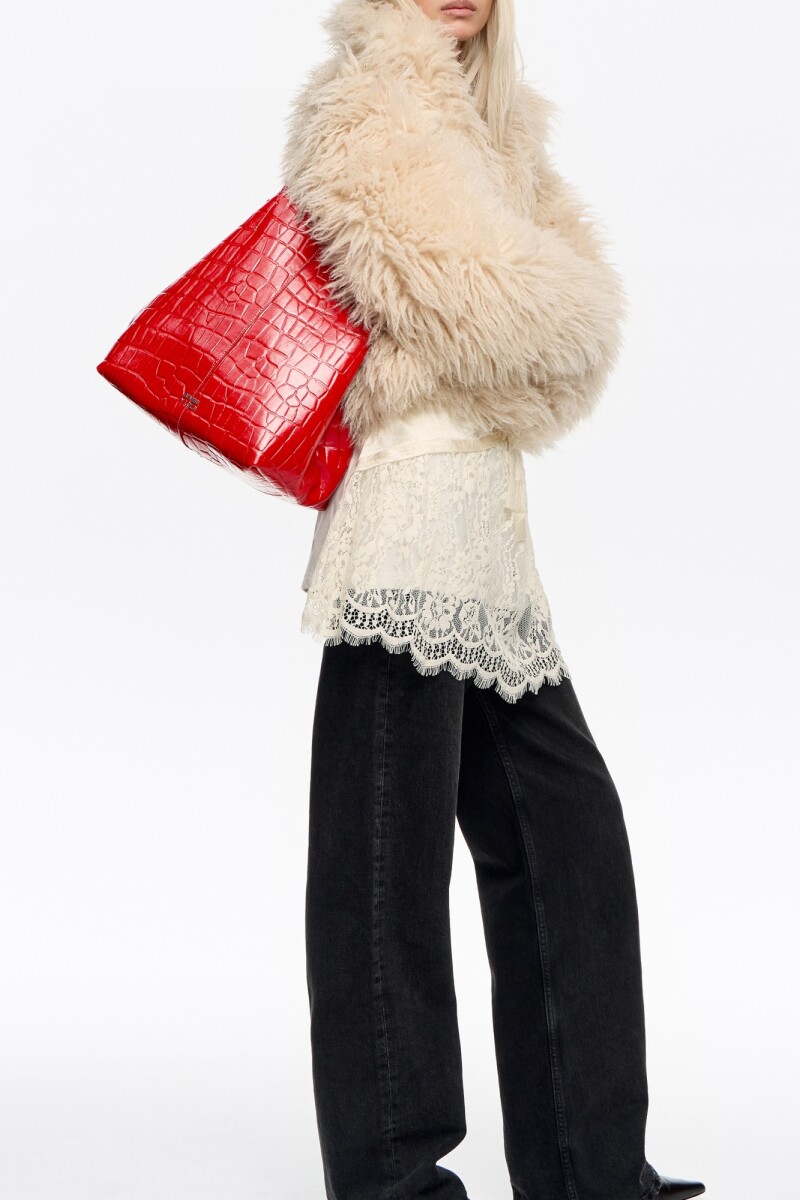 BOLSO SHOPPER GRANDE Rojo