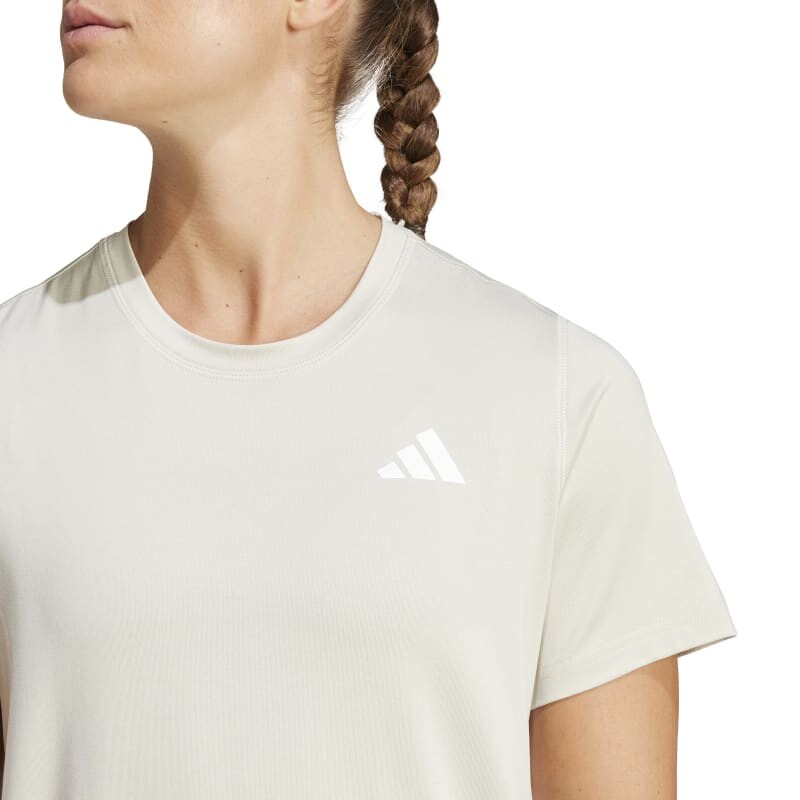 Remera Adidas Train Essentials 3 Rayas Beige