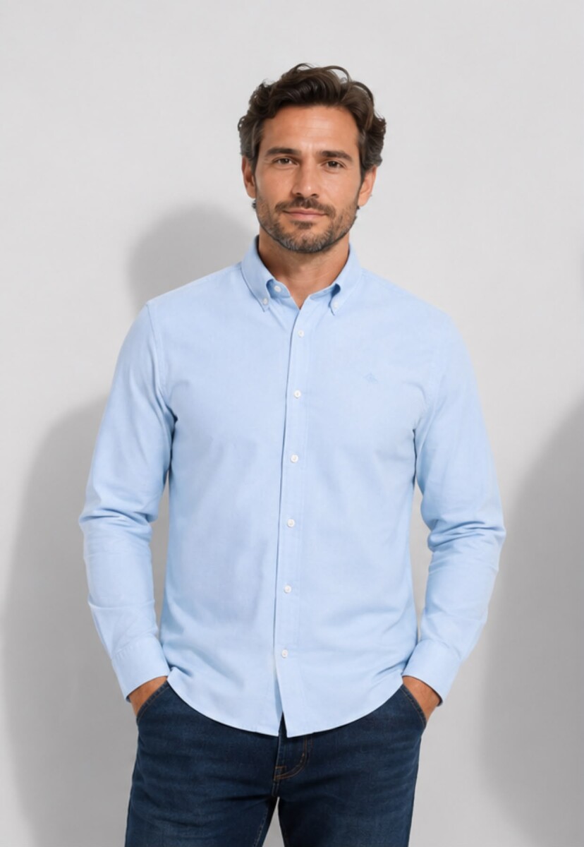 CAMISA PENGUIN B035 - CELESTE 