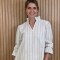 Blusa Copenhague Raya crudo y gris