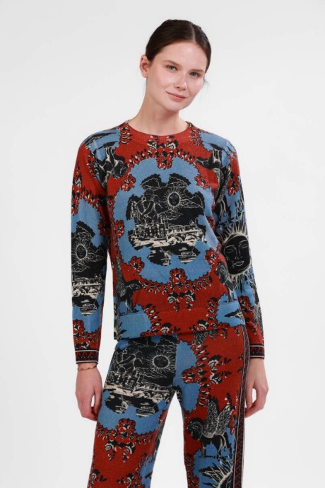 Pre Venta - Sweater Italian Coast Red & Blue Pre Venta - Sweater Italian Coast Red & Blue