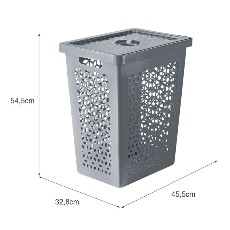Cesto organizador ropa 55L GRIS