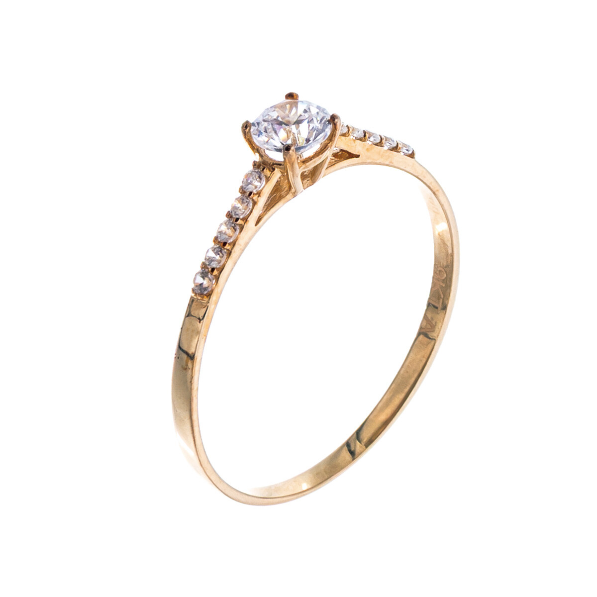Anillo de oro 9 ktes con circonias 