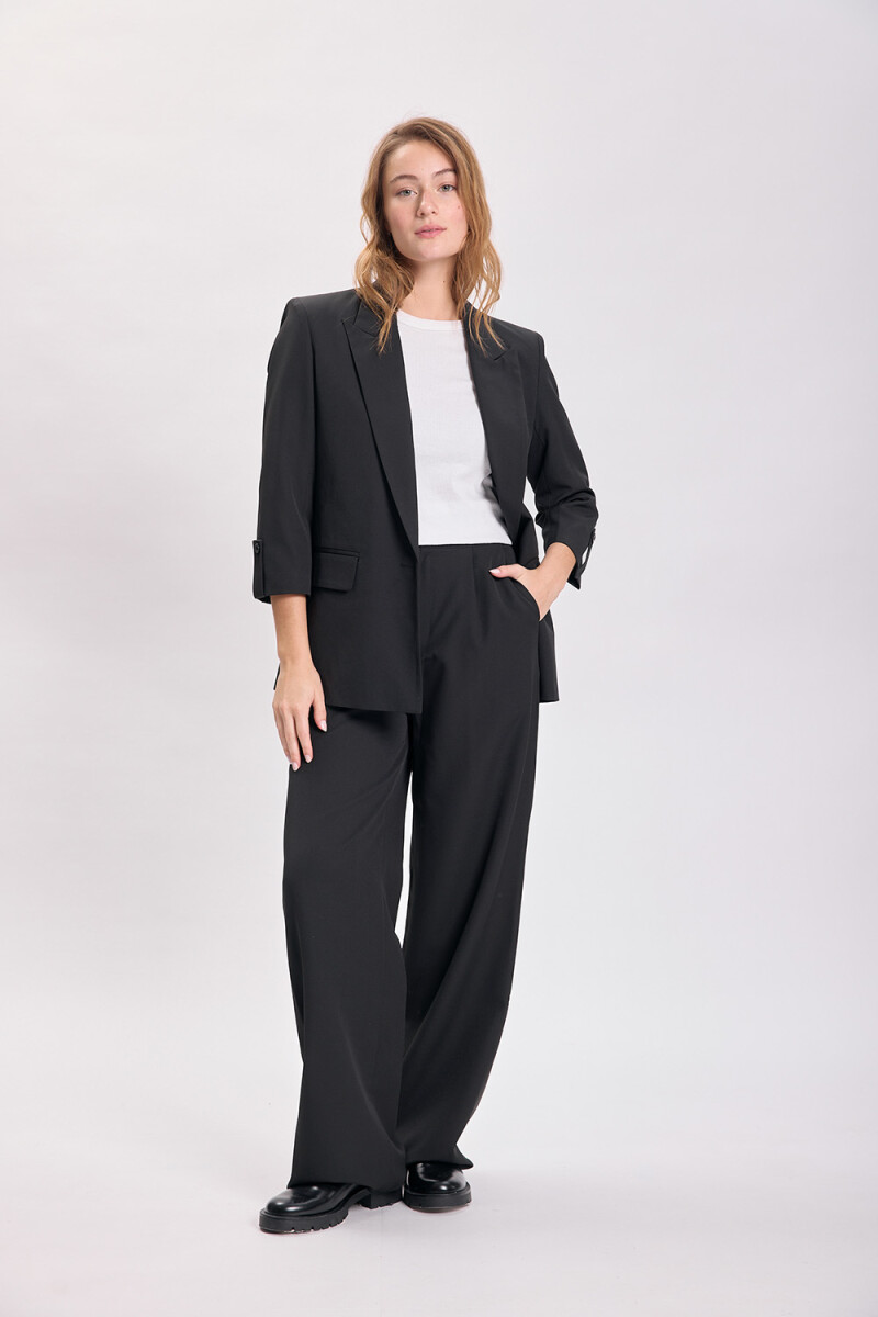 Blazer manga 3/4 Negro