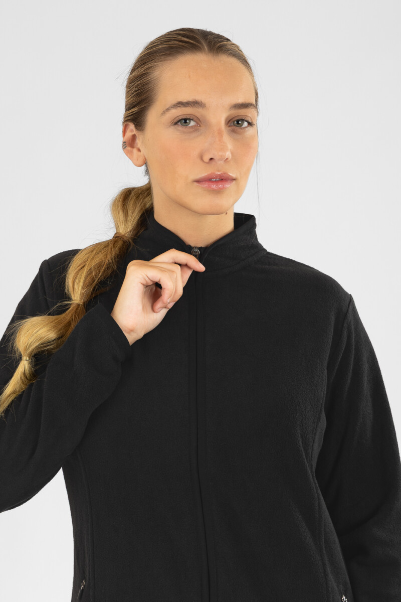 Campera polar mujer black Negro