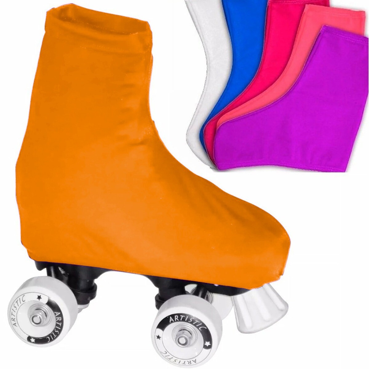 Par Polainas Cubrebotas Profesional Patín Artístico - Naranja 
