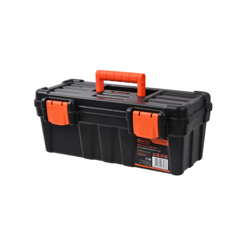 Caja negra cierres naranja y tapa organizadora 13" TT0222