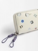 Cartera Estampada Con Cierre Doble crudo