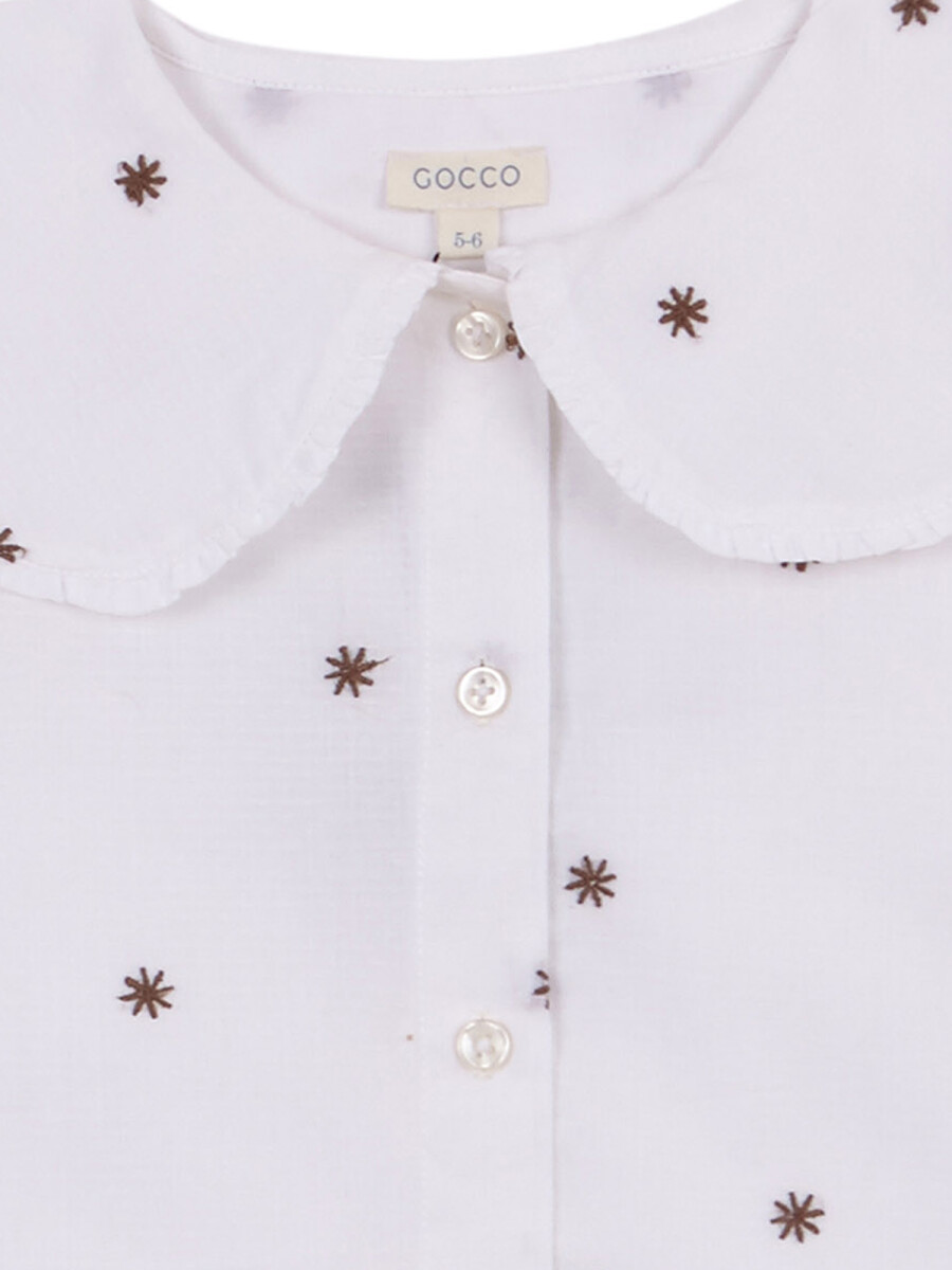 Blusa Flores Blanco Optico