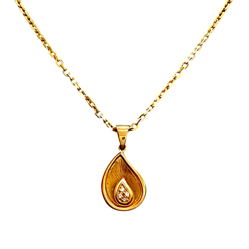 Dije Vintage-Oro bajo-Piedra Zirconia-CP8527 conpiedra