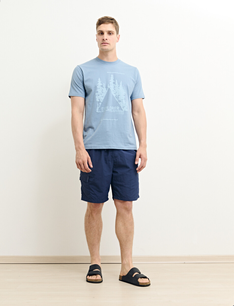 450402 SHORT HARRINGTON LABEL Azul Oscuro