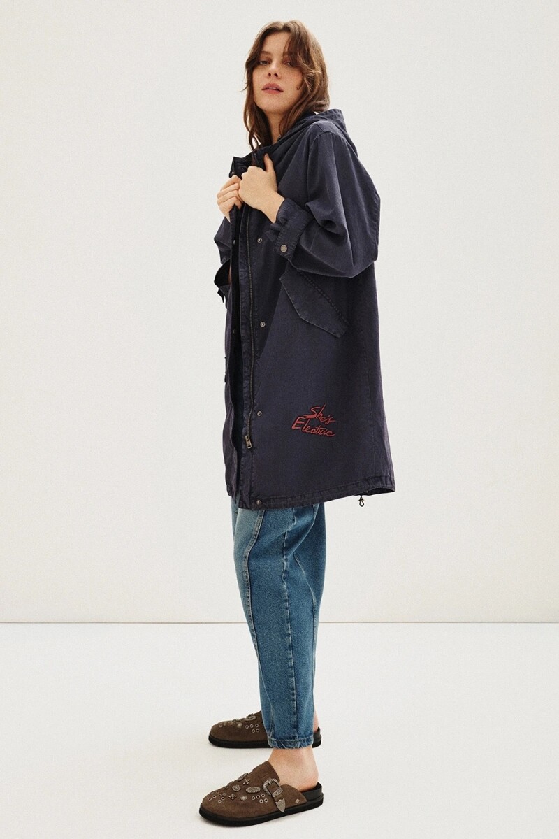 Campera Beck Canvas Azul