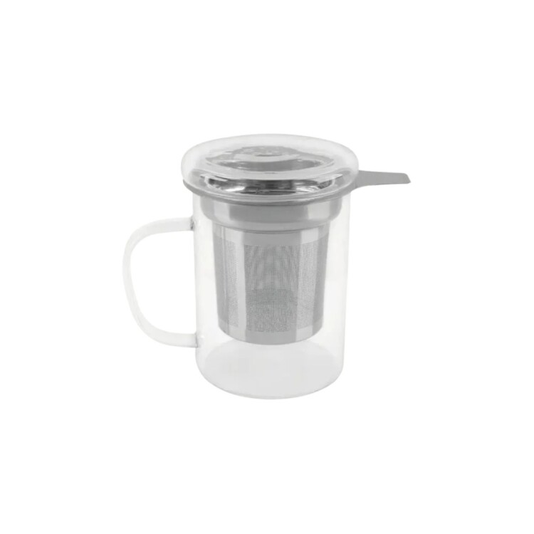 TAZA TETERA DE VIDRIO CON INFUSOR TRAMONTINA 350ML TAZA TETERA DE VIDRIO CON INFUSOR TRAMONTINA 350ML