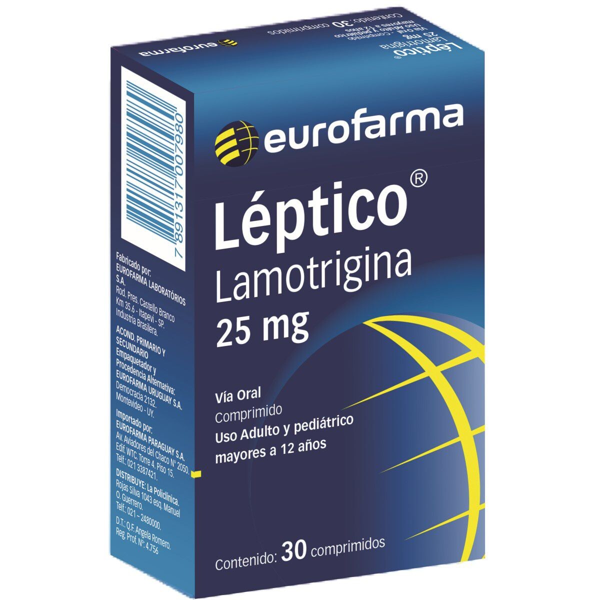 LEPTICO 25 MG. CJ X 30 COMP. 