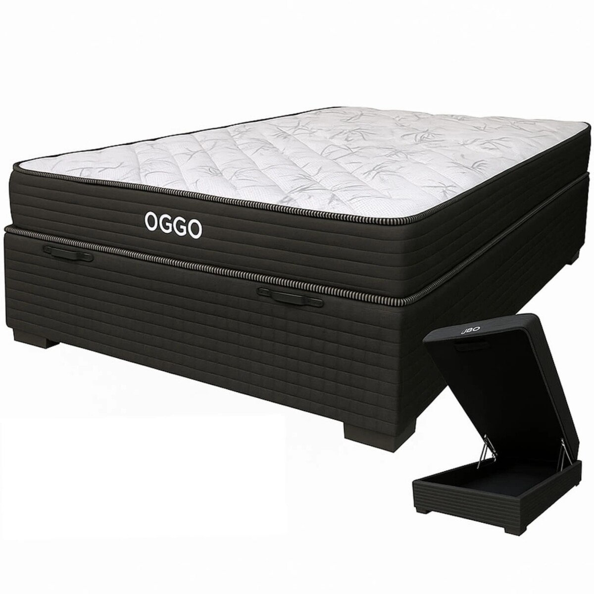 Sommier Baul SUPER MEGA Oggo® - Espuma - GARANTIA 1 AÑO - 1y1/2 Plaza - 110 cm 