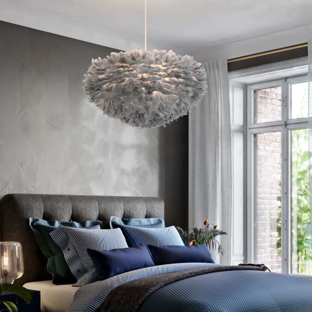 LUMINARIA DE TECHO FEATHER LIGHT Gris 
