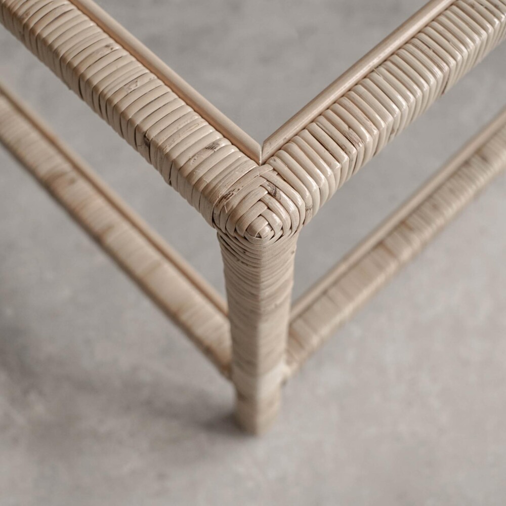 MESA RATONA RATTAN-MADERA-Y-VIDRIO NATURAL-BEIGE VITTORIA NATURAL